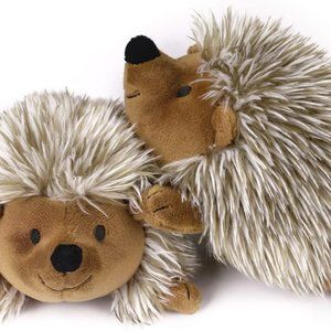 Plush Dog Toys, [2 Pack] Super Soft Faux-Fur Hedgehog